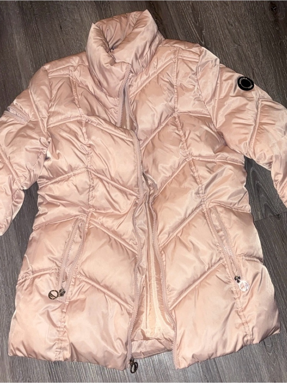 Nautica Pale Pink Puffer Jacket